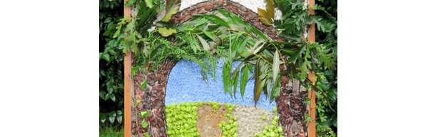 Spital Cemetary well dressing 2024 for 25 Glynn Williams